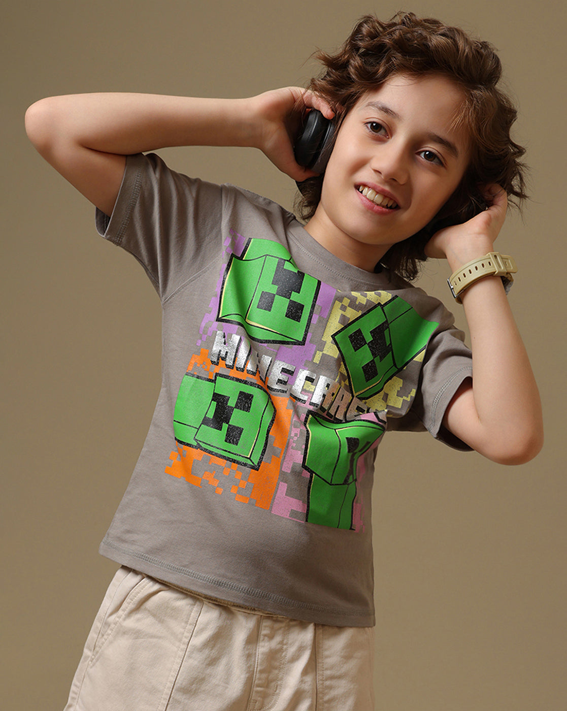 Minecraft Printed Regular Fit Tshirt For Boys