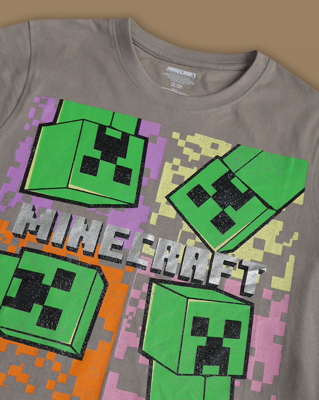 Minecraft Printed Regular Fit Tshirt For Boys