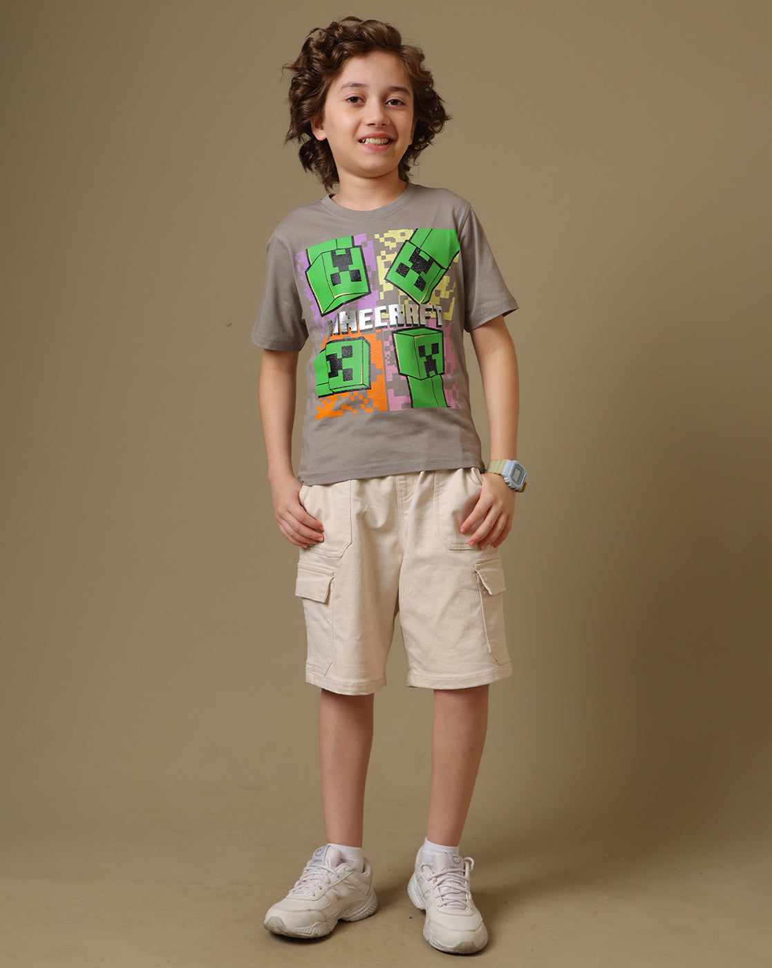 Minecraft Printed Regular Fit Tshirt For Boys