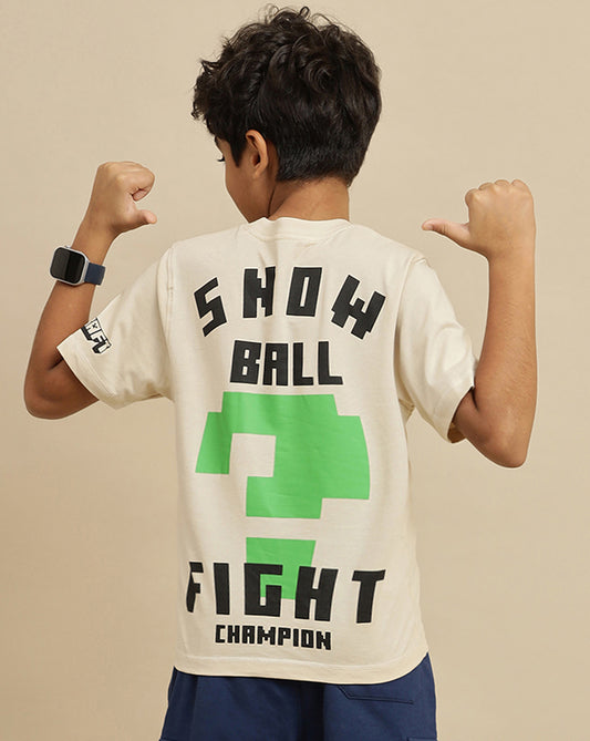 Minecraft Printed Regular Fit Tshirt For Boys
