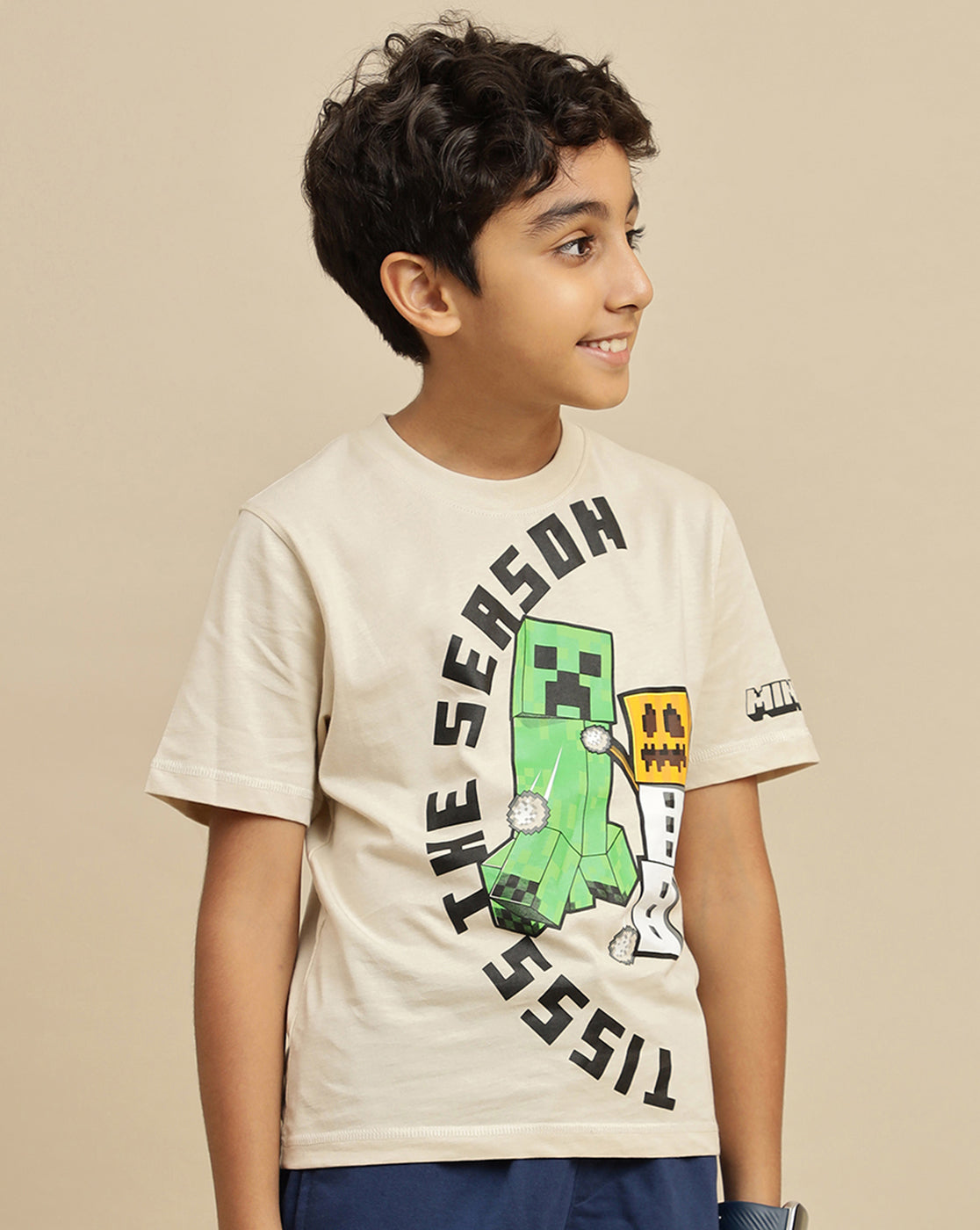 Minecraft Printed Regular Fit Tshirt For Boys