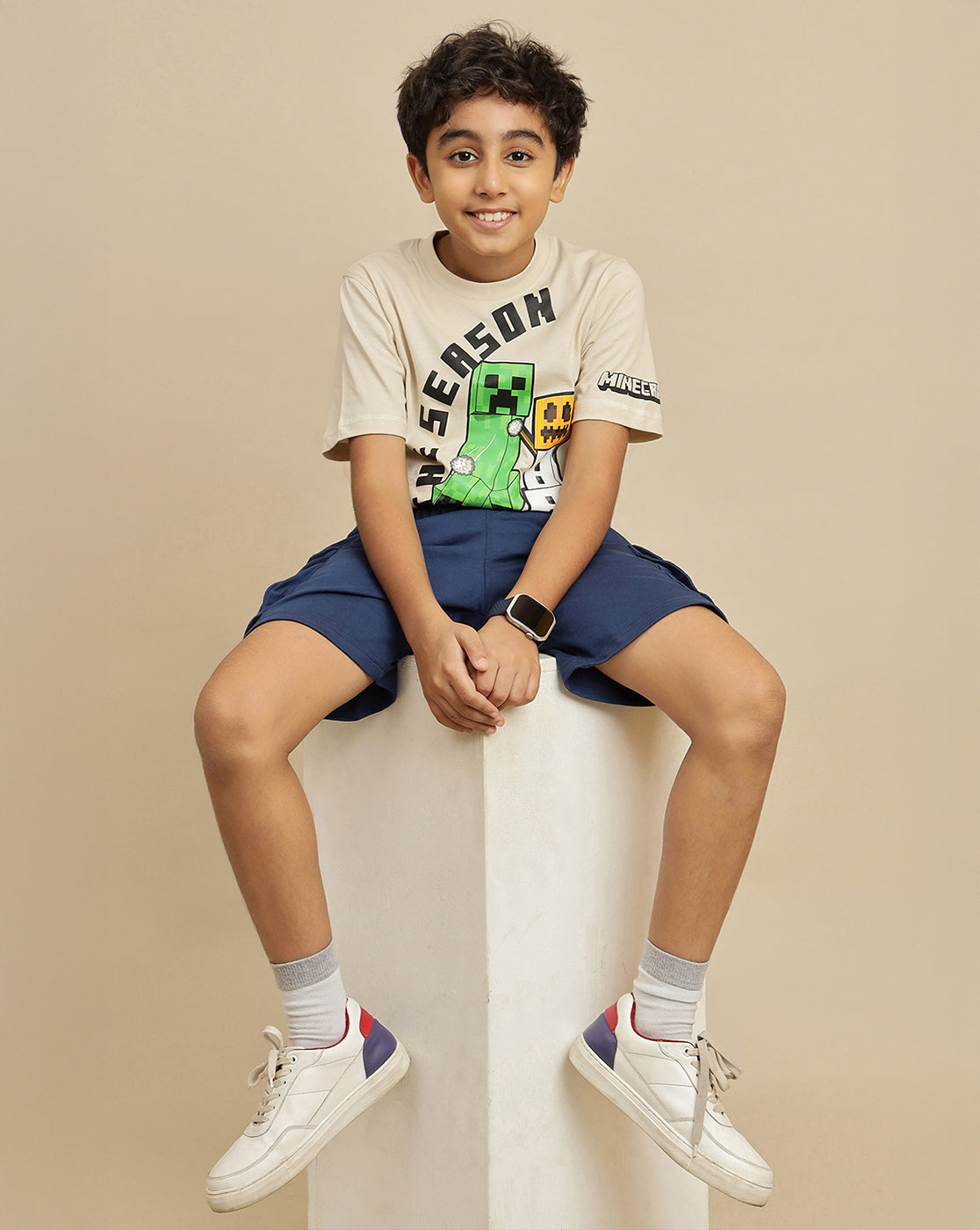 Minecraft Printed Regular Fit Tshirt For Boys
