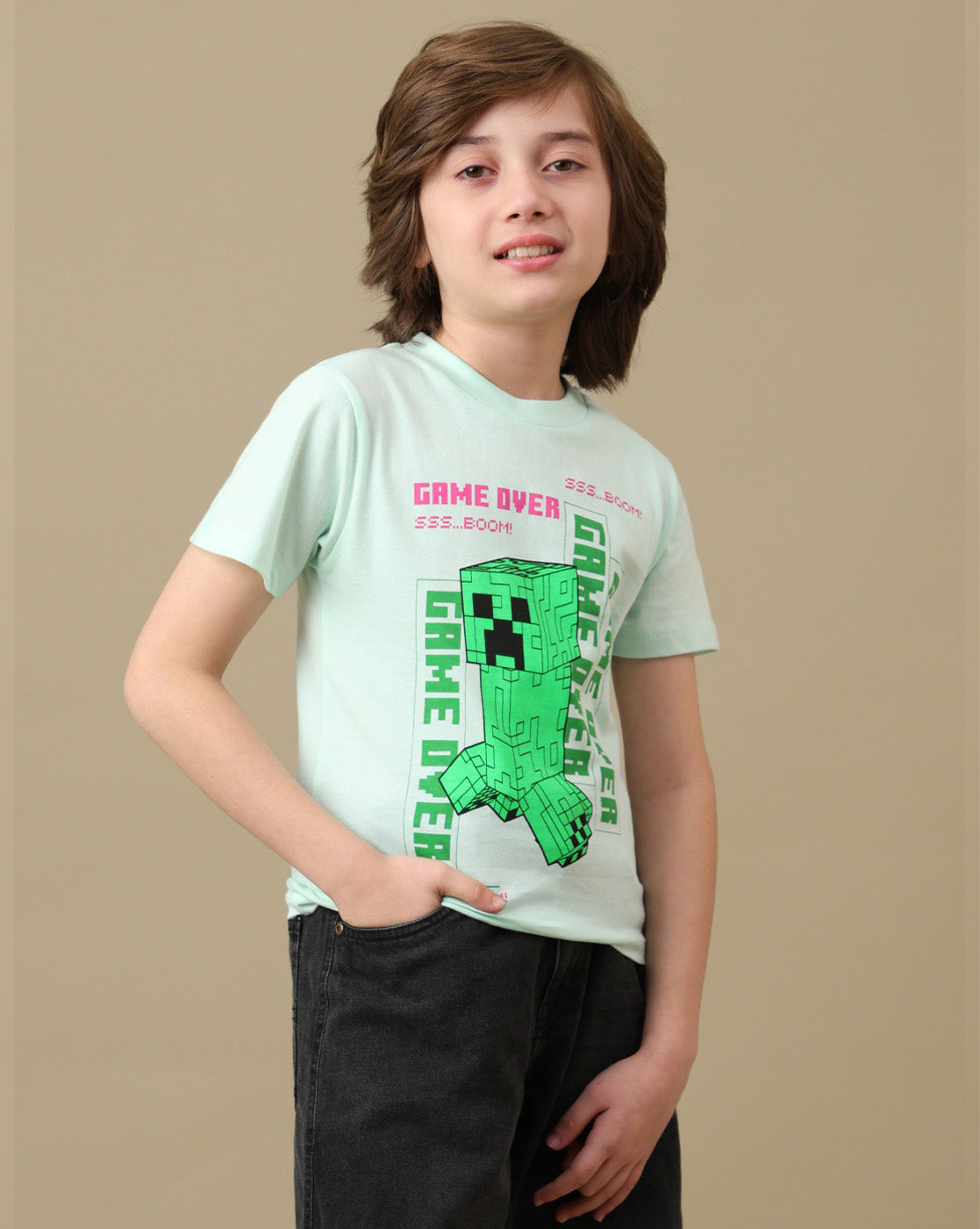 Creeper Graphic Printed Regular Fit Tshirt For Boys