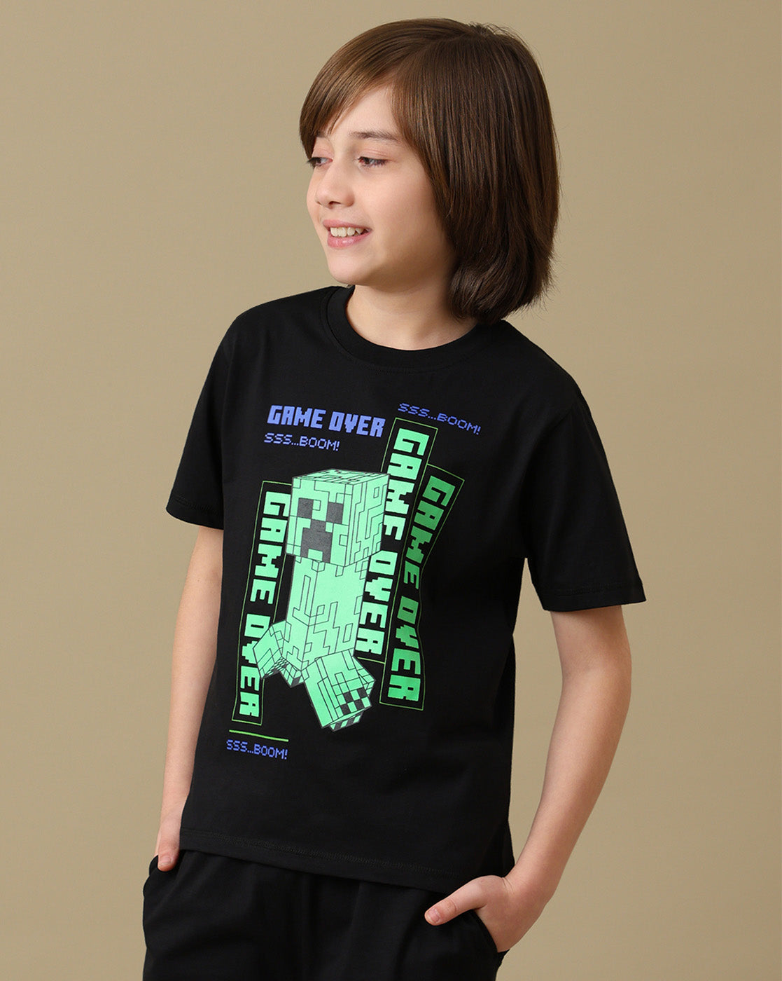 Creeper Graphic Printed Regular Fit Tshirt For Boys