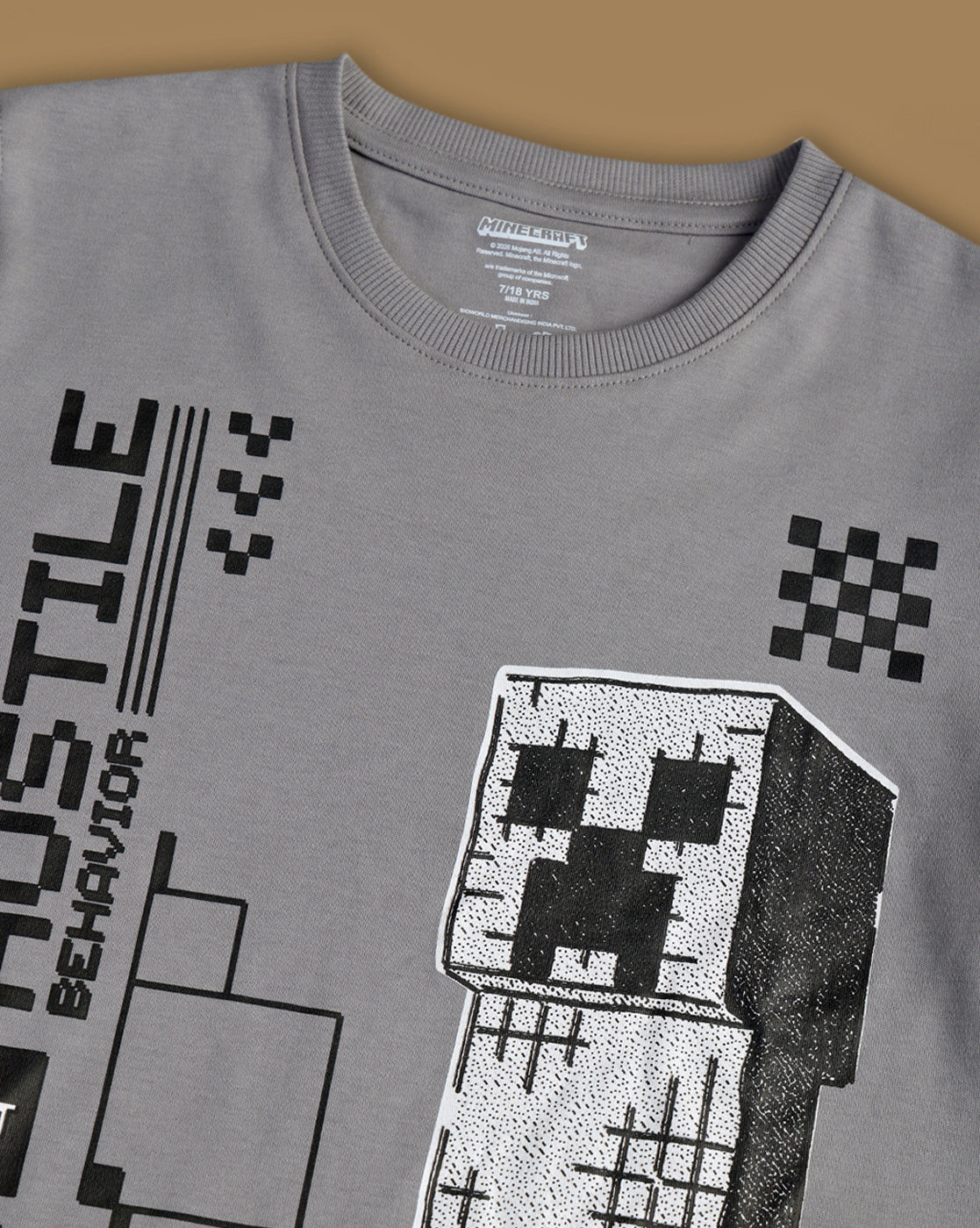 Minecraft Printed Tshirt & Short Set For Boys