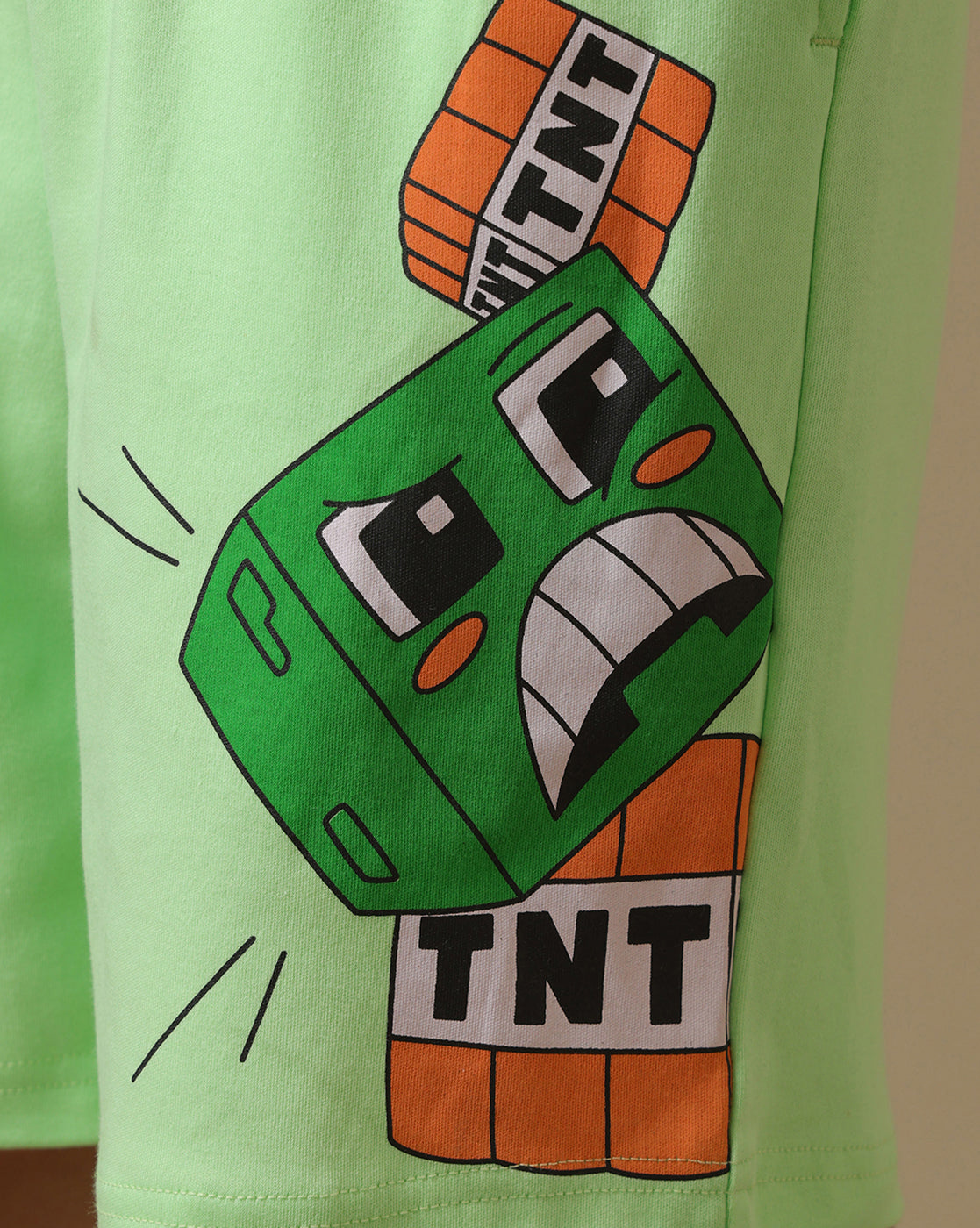 Minecraft Printed Tshort & Short Set For Boys