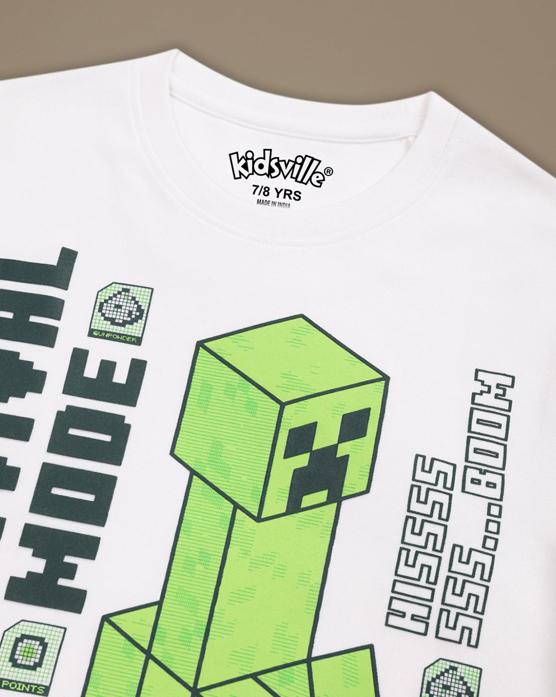 Minecraft Regular Fit Tshirt & Short Set Boys