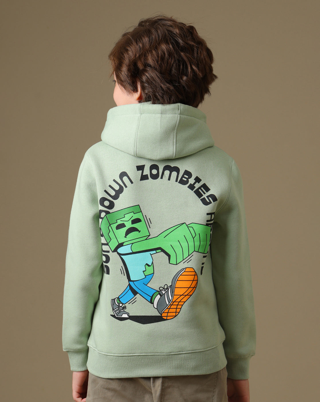 Minecraft Printed Regular Fit Hoodie For Boys