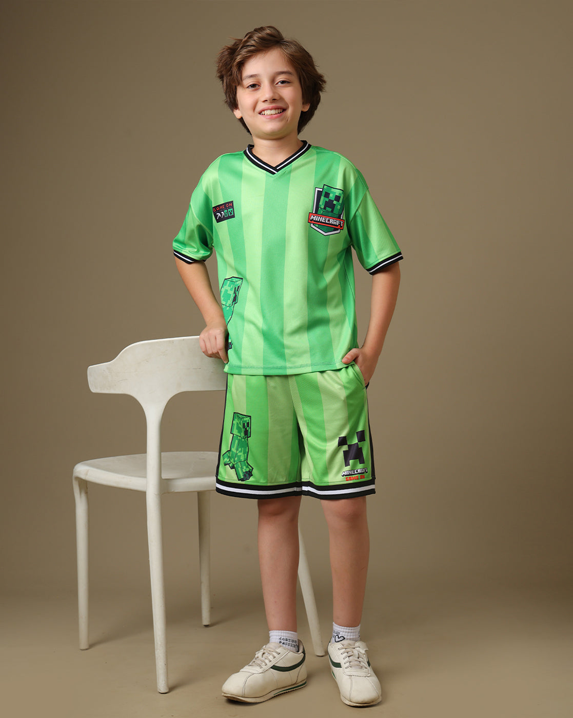 Minecraft Printed Regular Fit Shorts For Boys