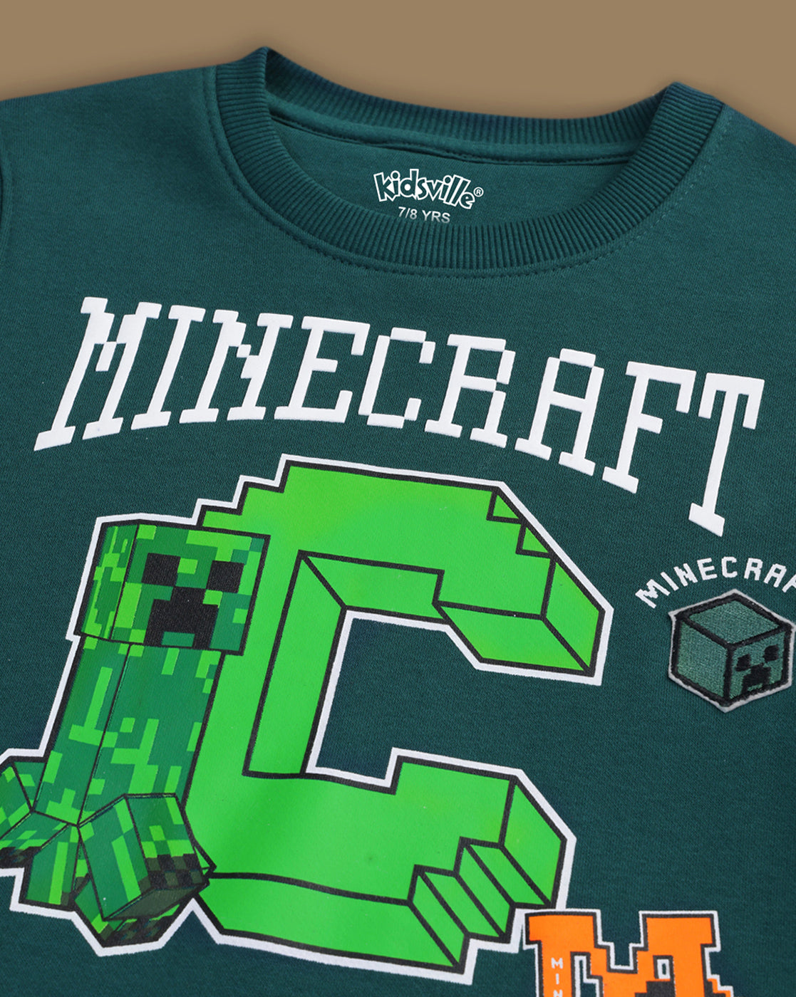 Minecraft Printed Regular Fit Sweatshirt For Boys