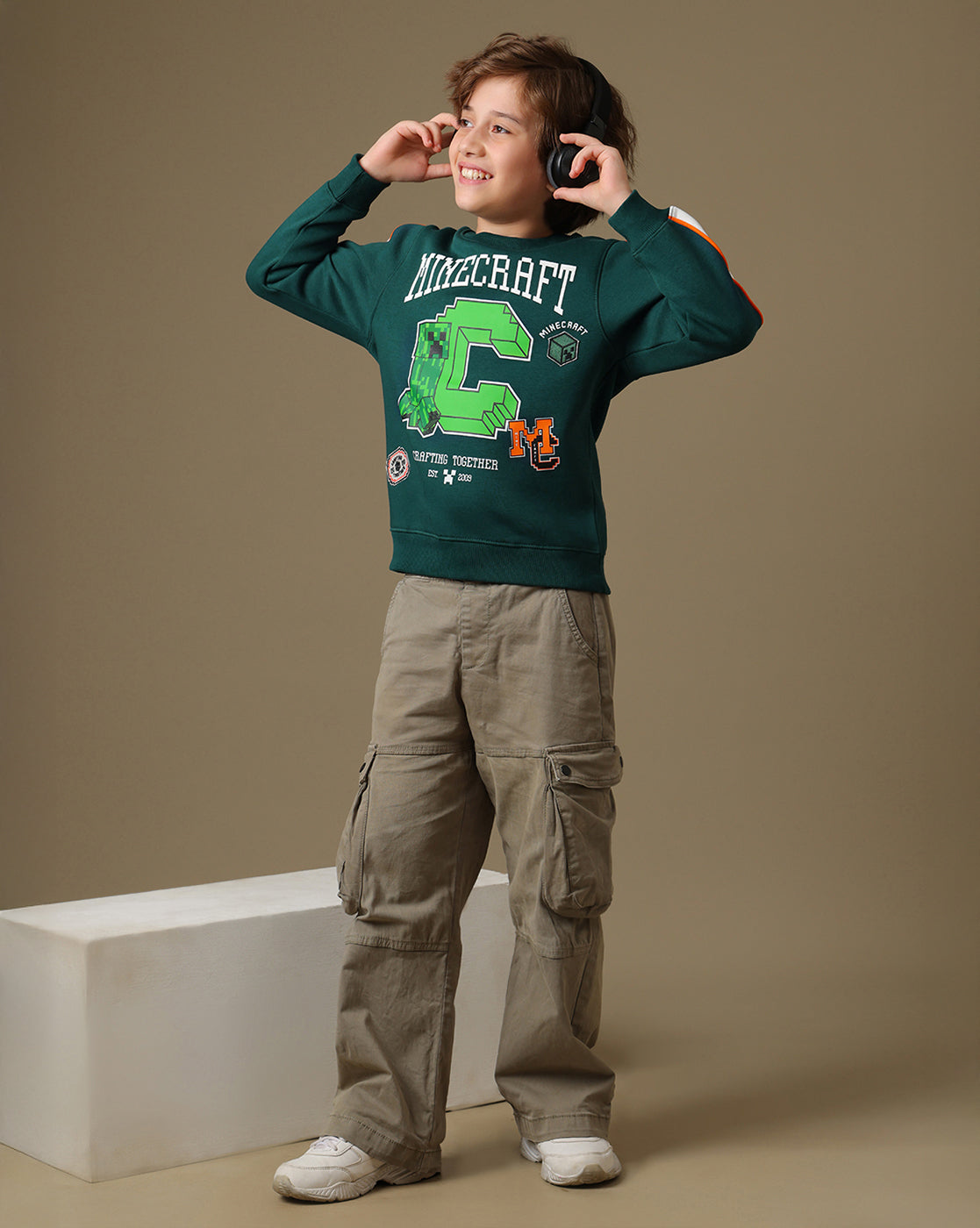 Minecraft Printed Regular Fit Sweatshirt For Boys
