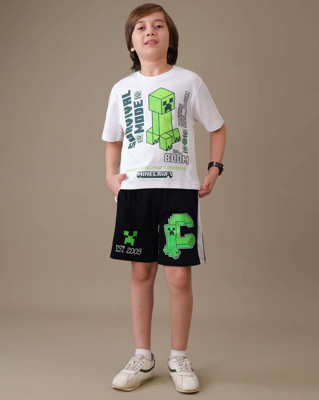 Minecraft Creeper Regular Fit Tshirt Boys