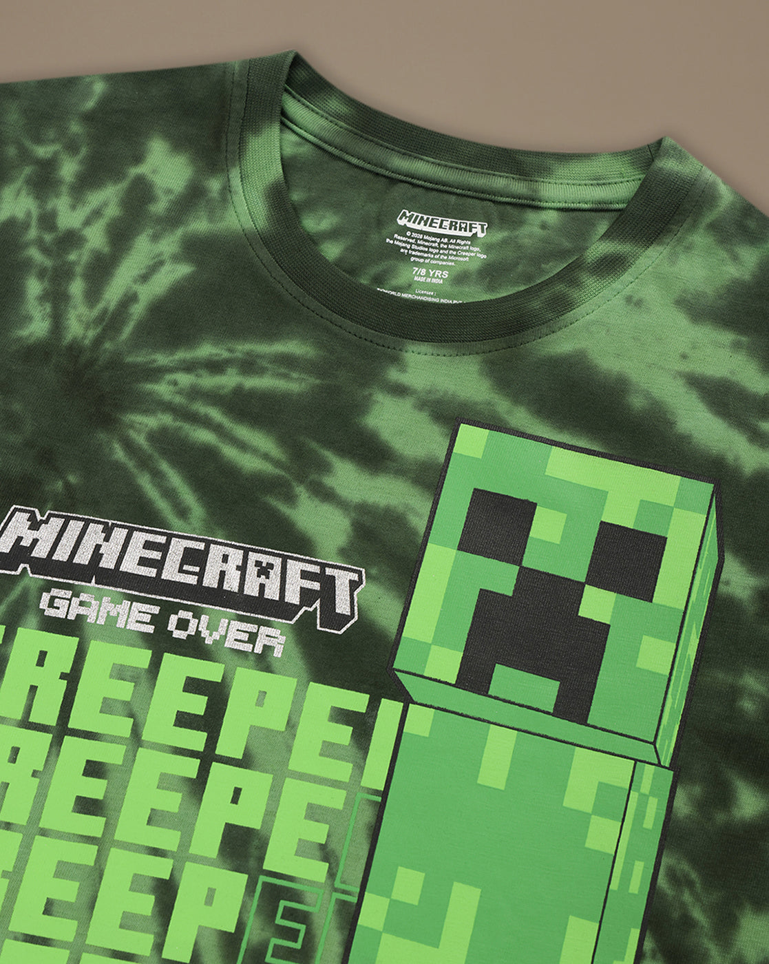 Minecraft Creeper Regular Fit Tshirt Boys