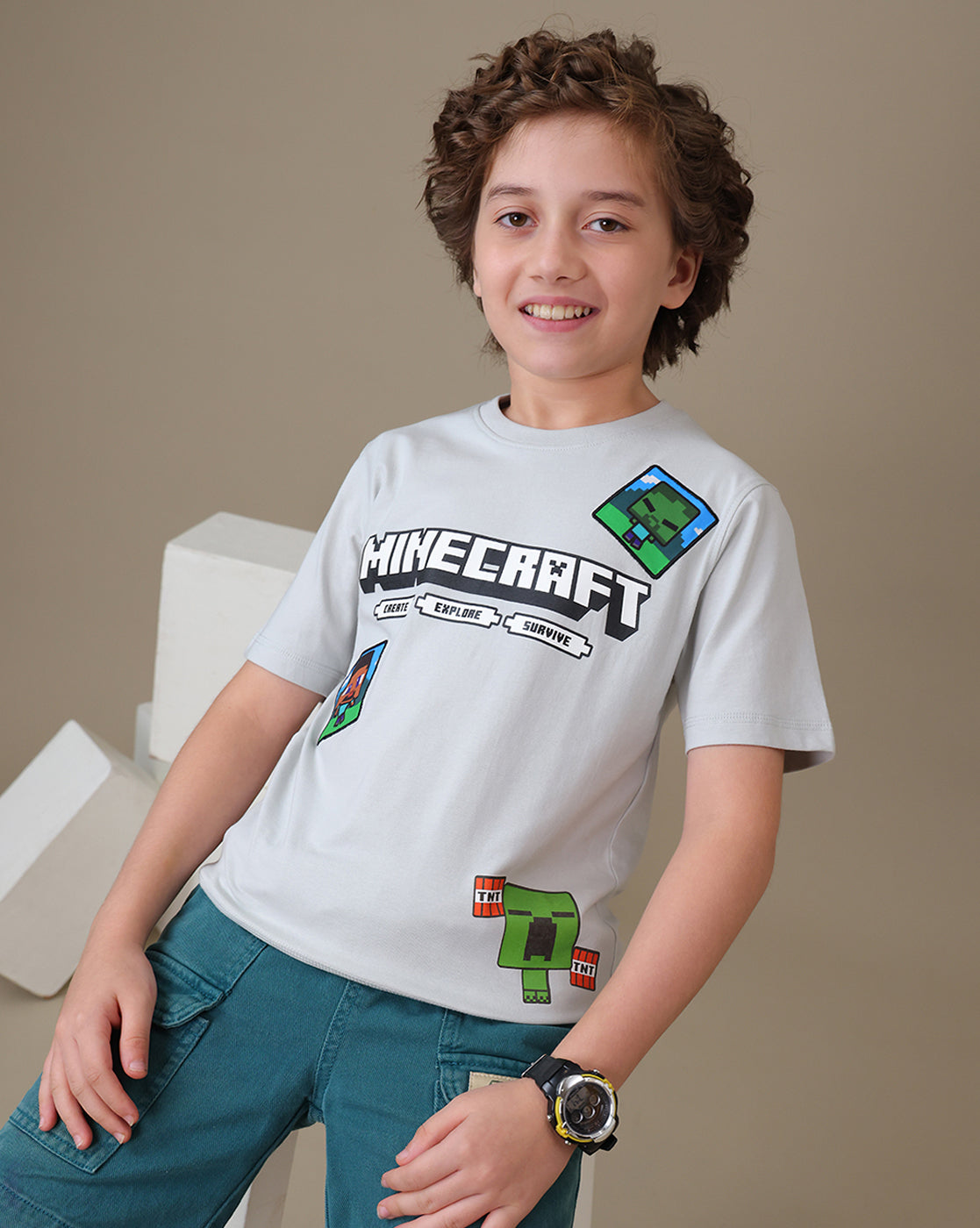 Minecraft Regular Fit Tshirt Boys