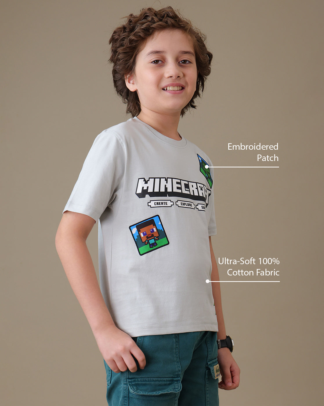 Minecraft Regular Fit Tshirt Boys