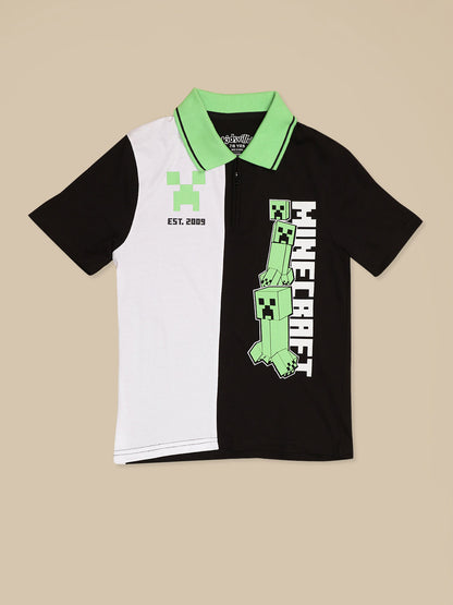 Minecraft  Regular Fit Polo T-Shirt  Boys