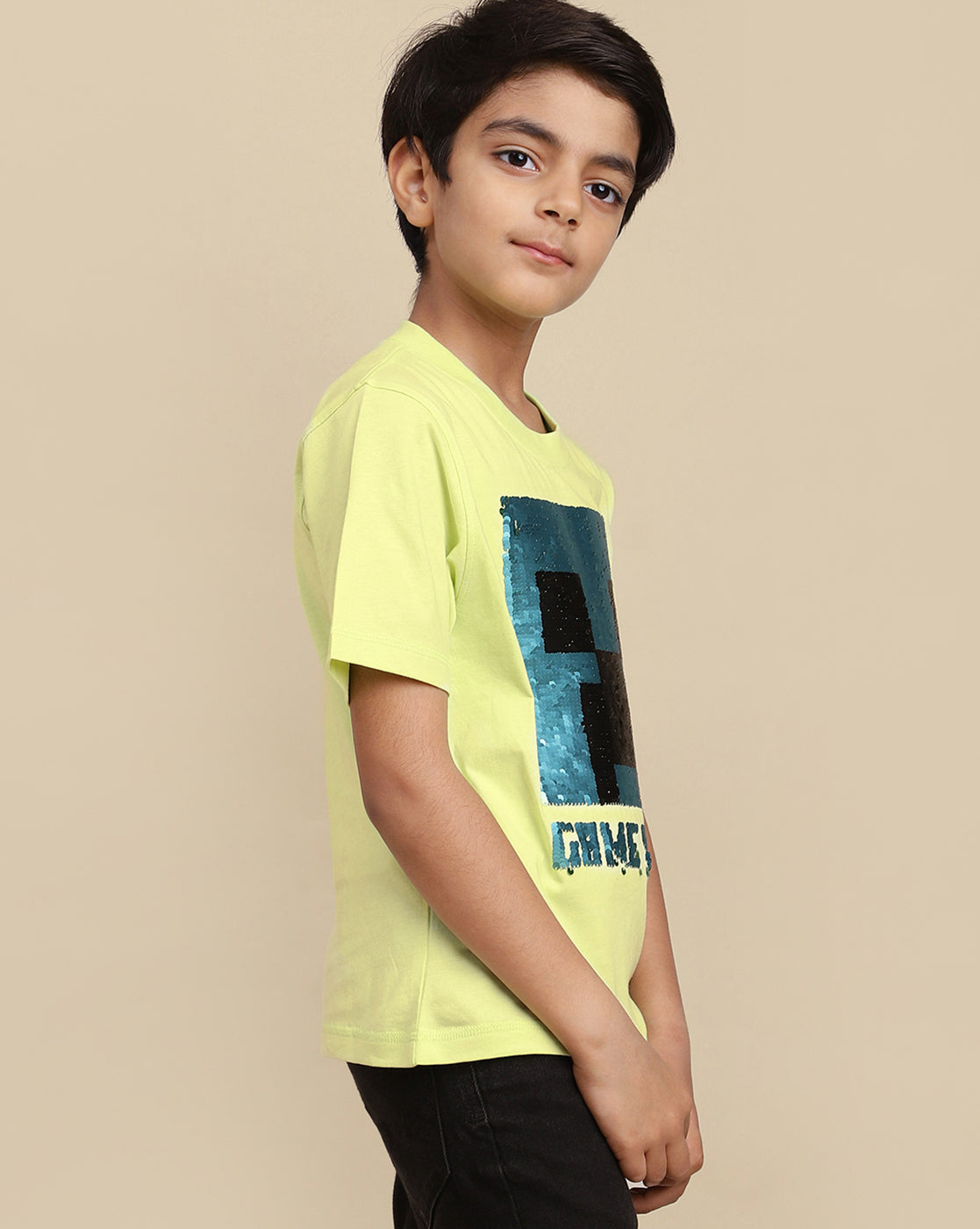 Minecraft Reversible Sequin Tshirt Boys