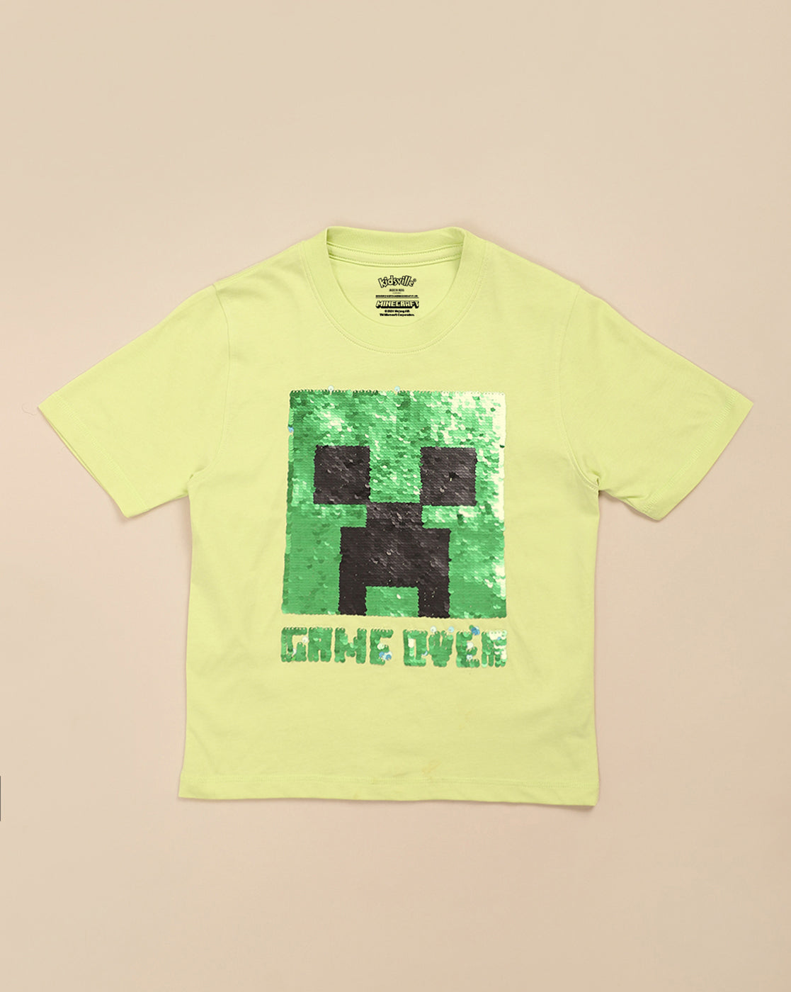 Minecraft Reversible Sequin Tshirt Boys