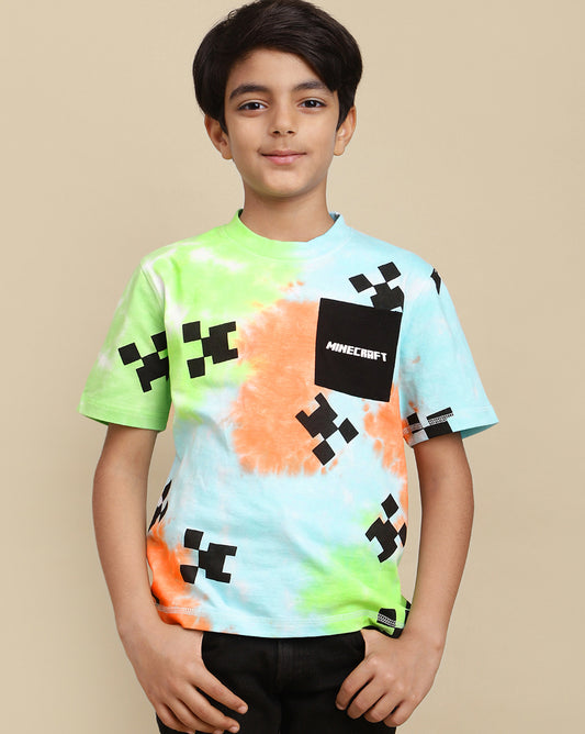 Minecraft Printed Regular Fit Tshirt For Boys