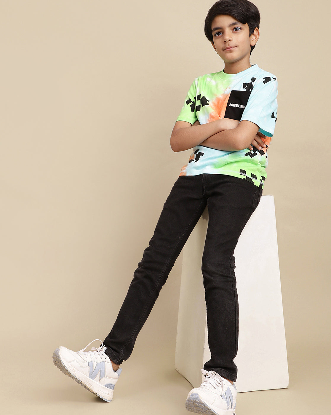 Minecraft Printed Regular Fit Tshirt For Boys