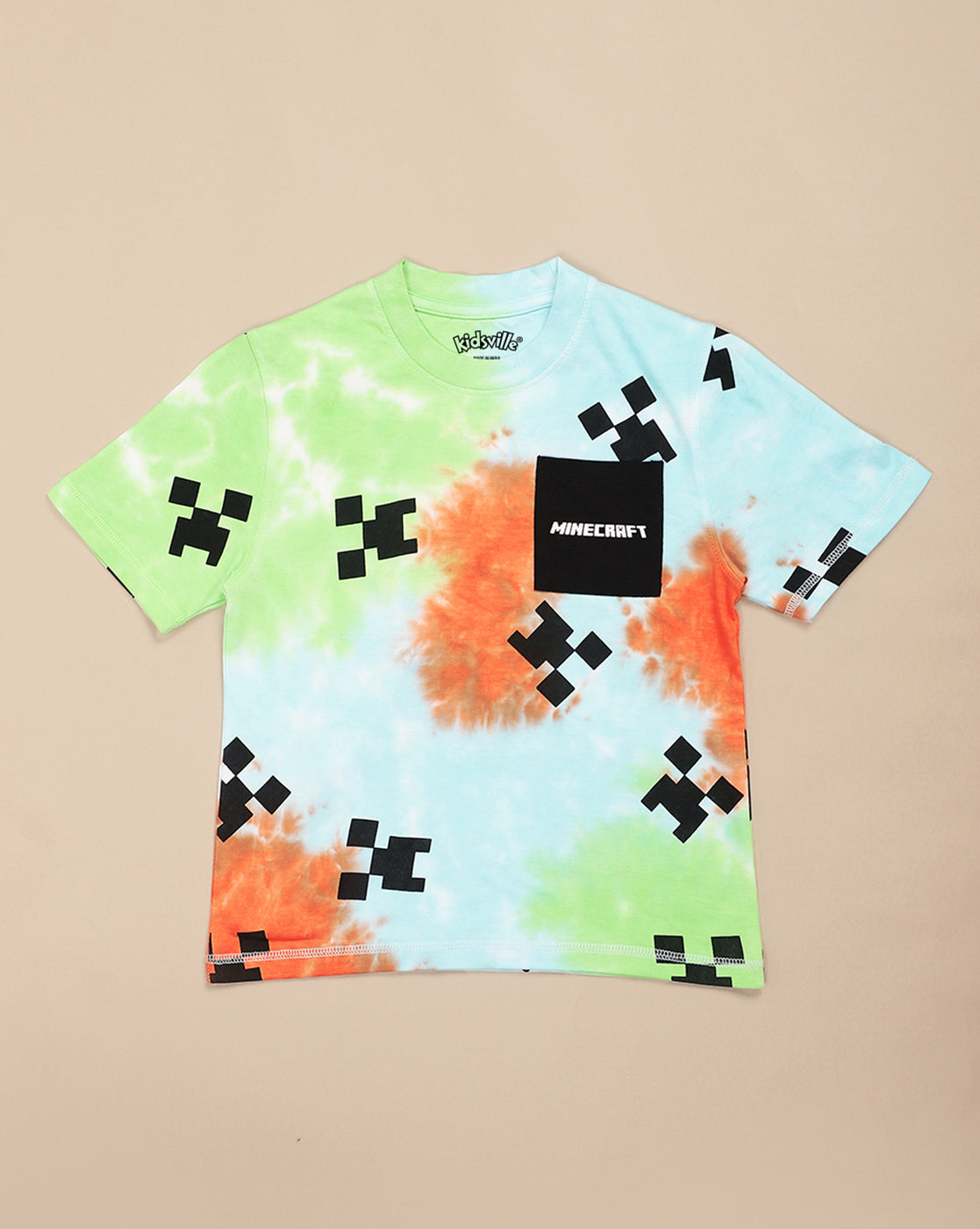 Minecraft Printed Regular Fit Tshirt For Boys