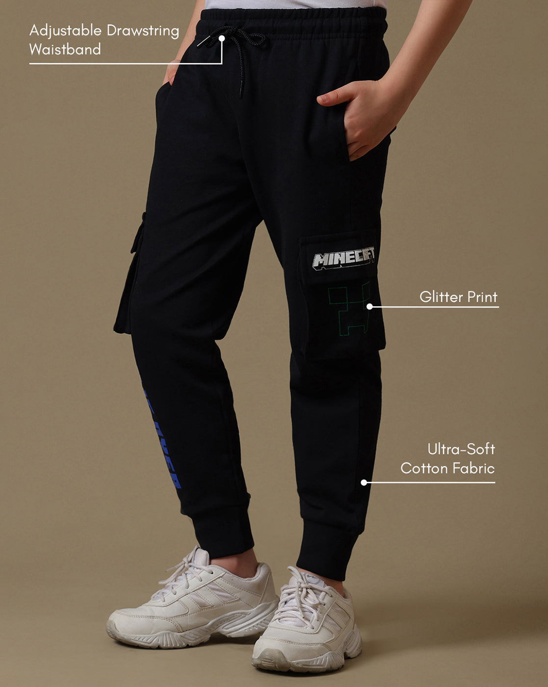 Minecraft Printed Regular Fit Jogger For Boys