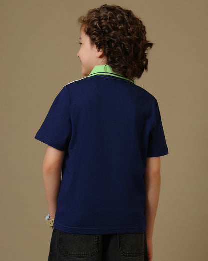 Minecraft Embroidered Regular Fit Polo-T-Shirt  Boys
