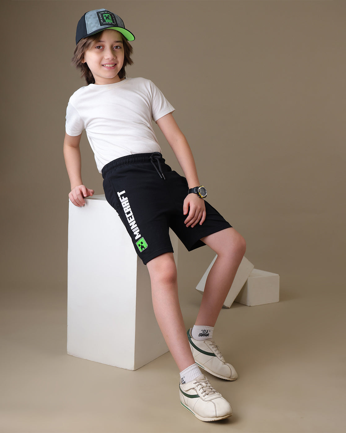 Minecraft  Regular Fit Shorts  Boys