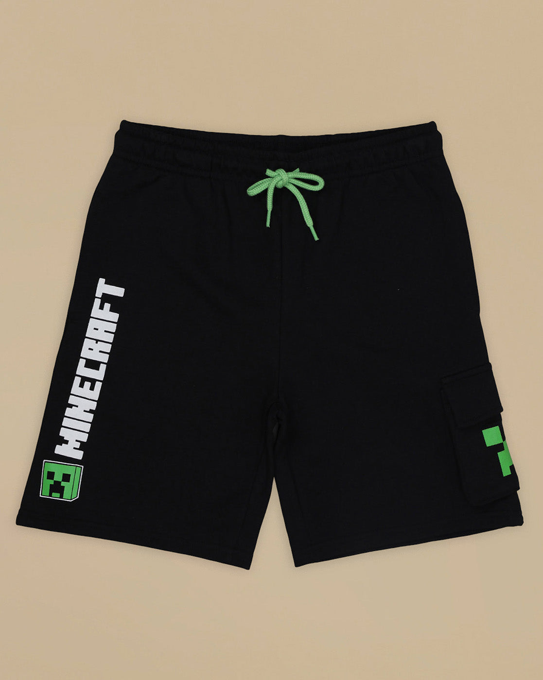 Minecraft Printed Regular Fit Shorts For Boys