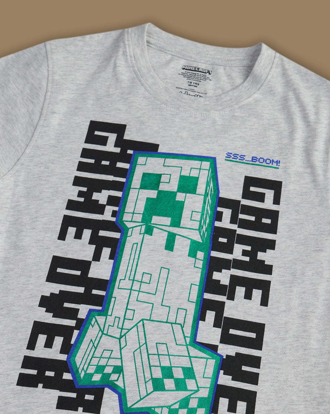 Minecraft Printed Regular Fit Tshirt For Boys