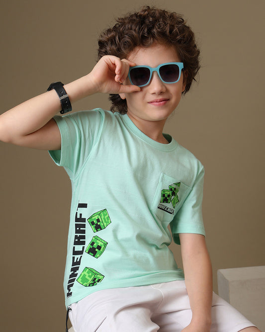 Minecraft Printed Regular Fit Tshirt For Boys