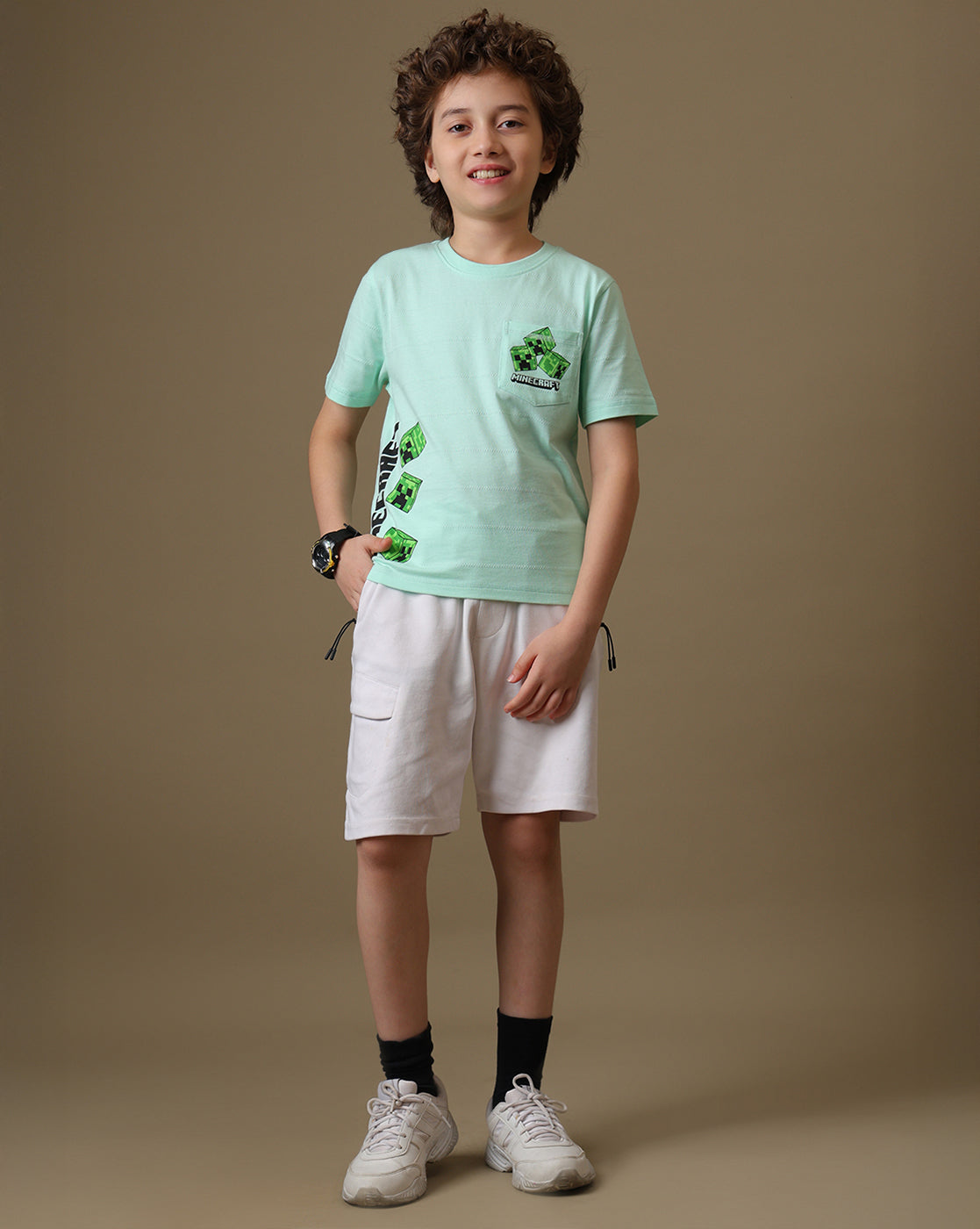 Minecraft Printed Regular Fit Tshirt For Boys