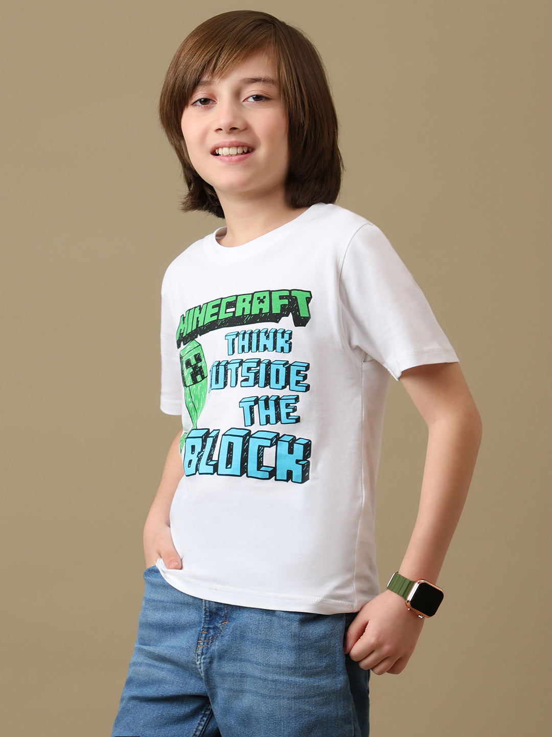 Minecraft Graphic Printed Regular Fit Pack Of 3 Tshirt For Boys