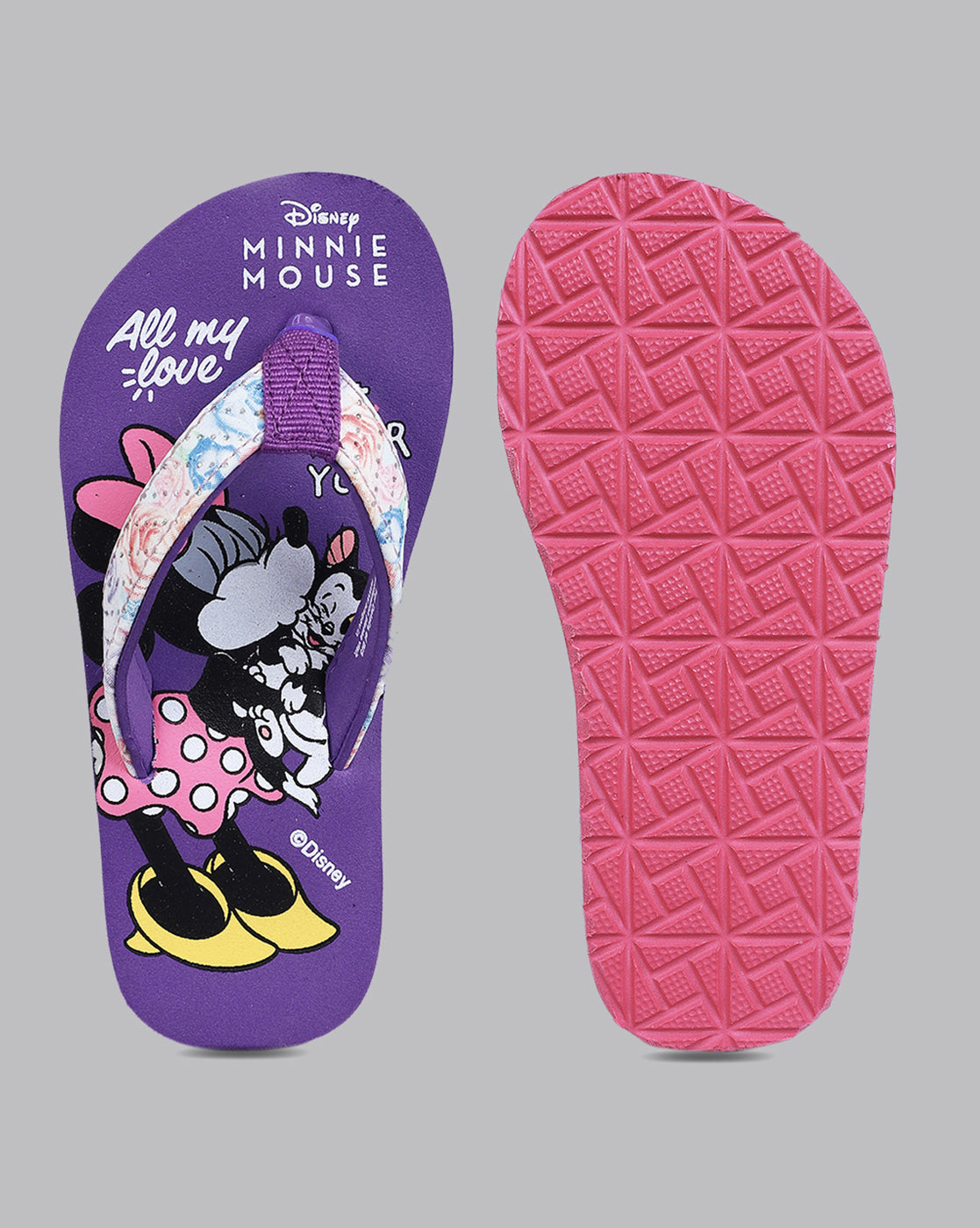 Minnie  Purple Flip-Flops  Kids Girls