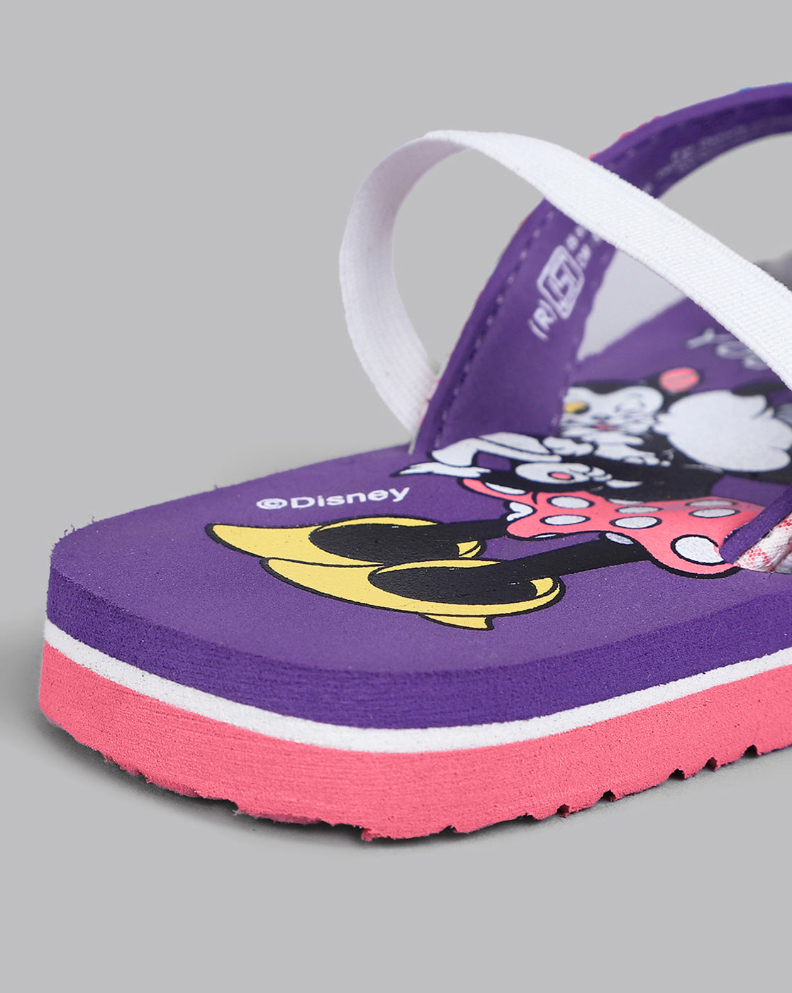 Minnie Printed Purple Flip-Flops For Kids Girls