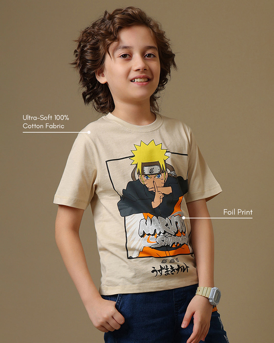 Naruto  Regular Fit Tshirt  Boys