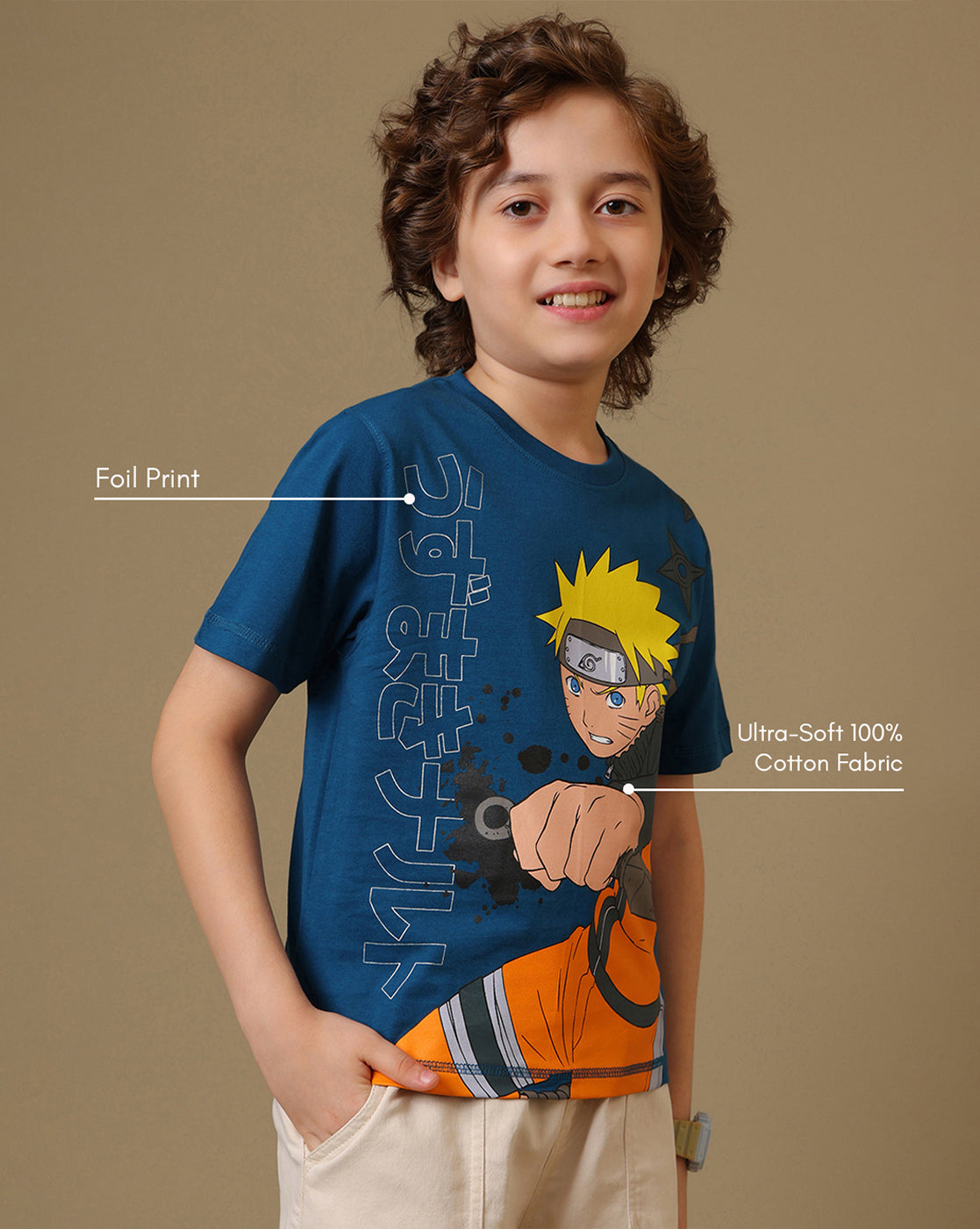 Naruto  Regular Fit Tshirt  Boys