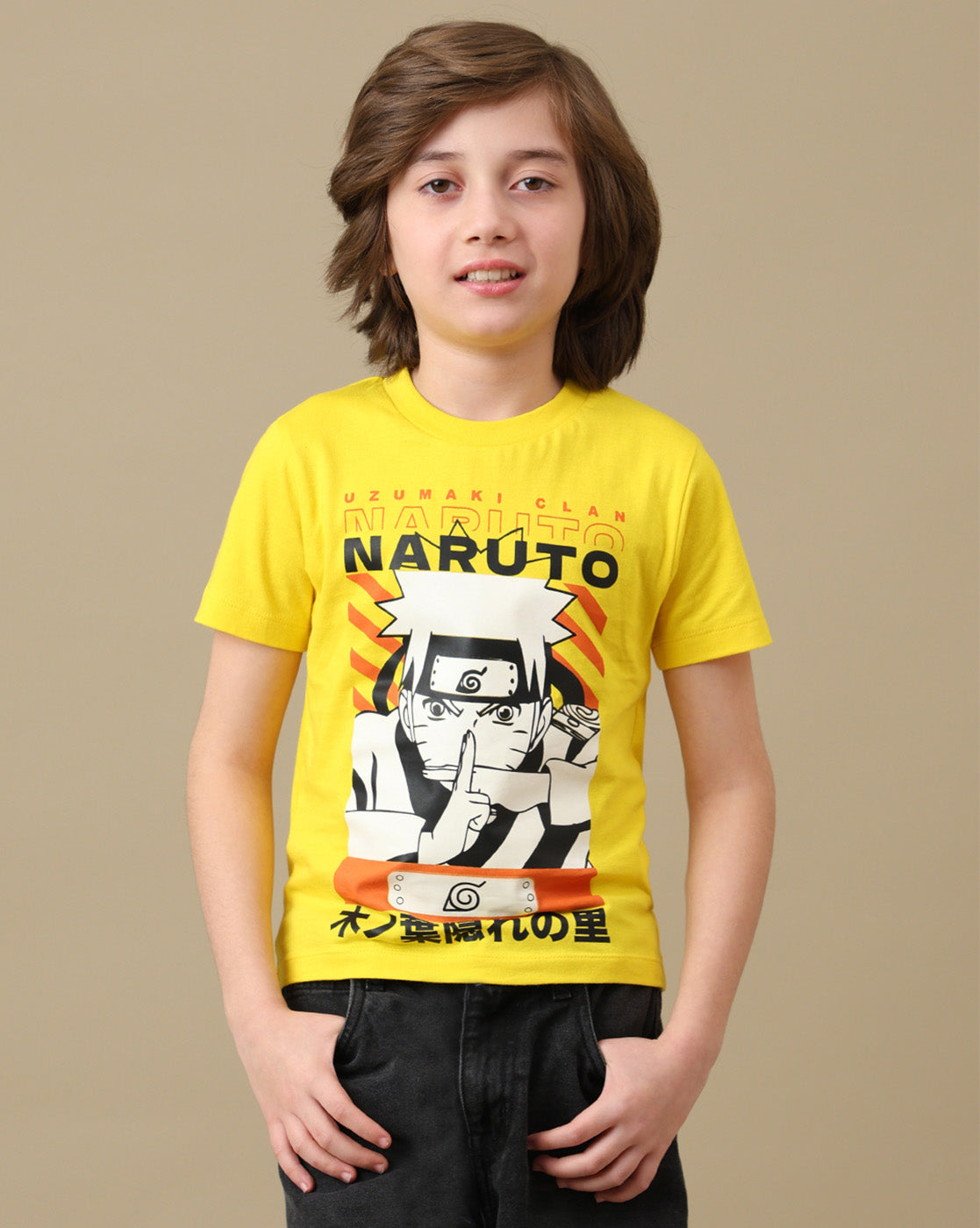 Naruto Graphic Printed Regular Fit Tshirt For Boys