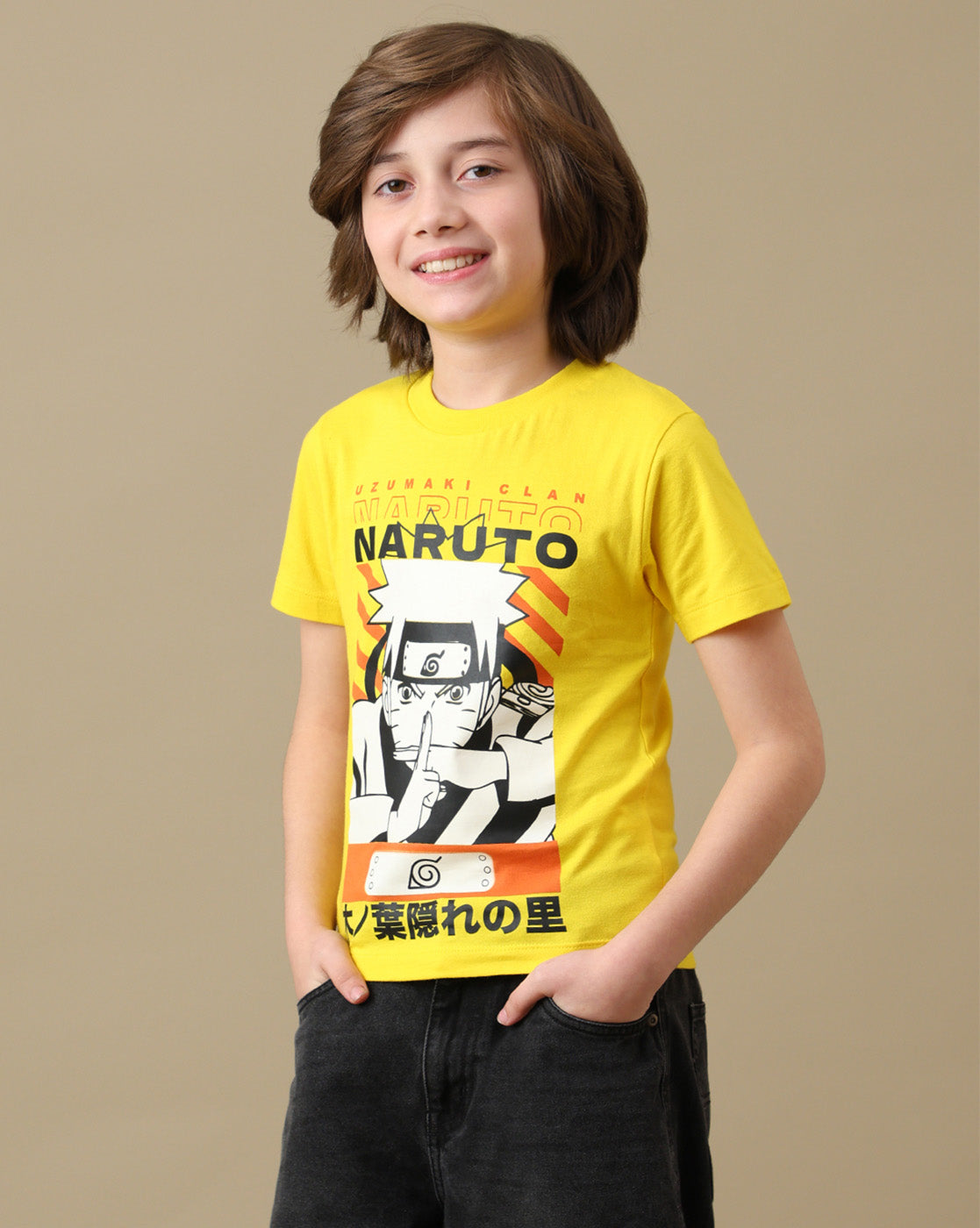 Naruto Graphic Printed Regular Fit Tshirt For Boys