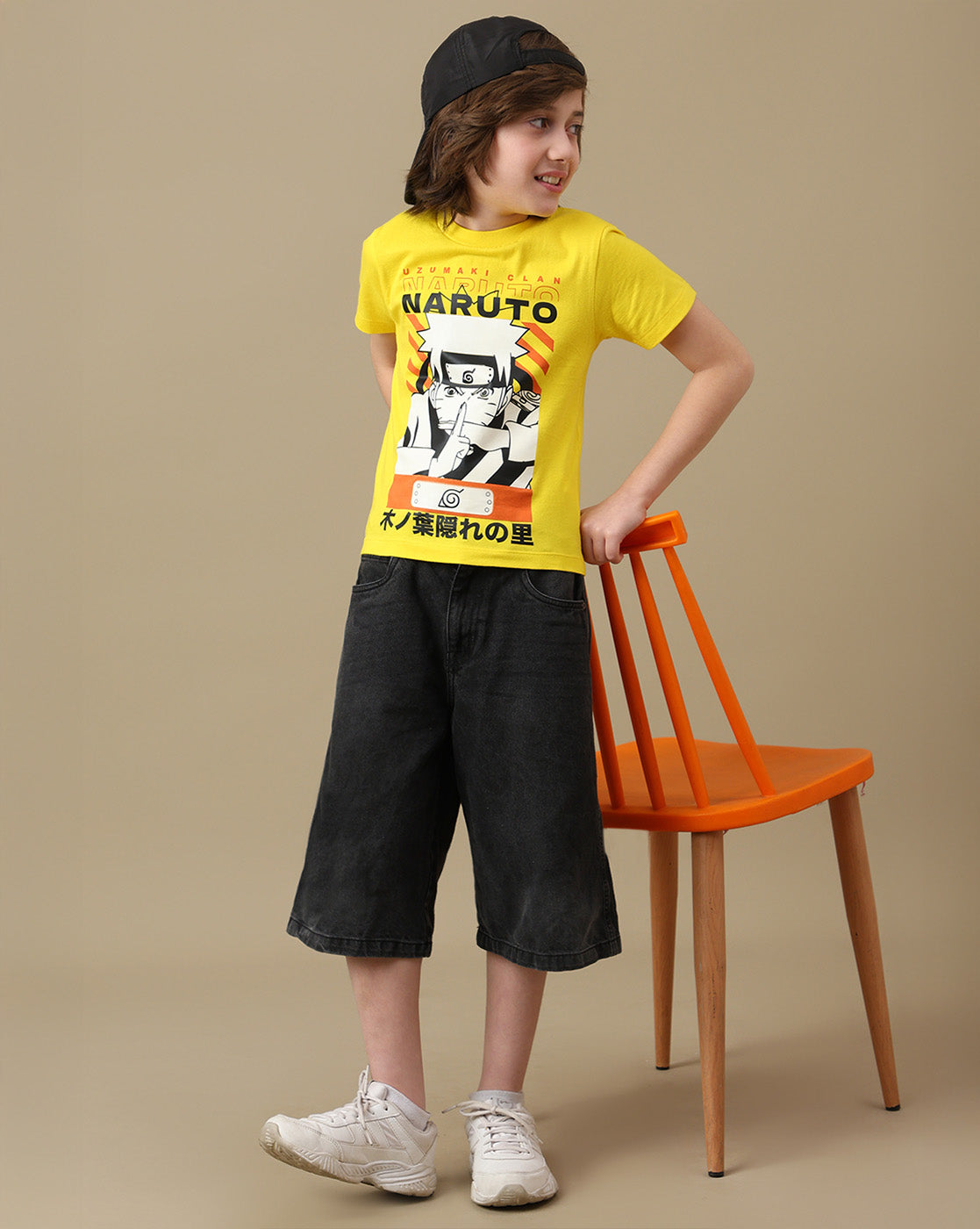 Naruto Graphic Printed Regular Fit Tshirt For Boys