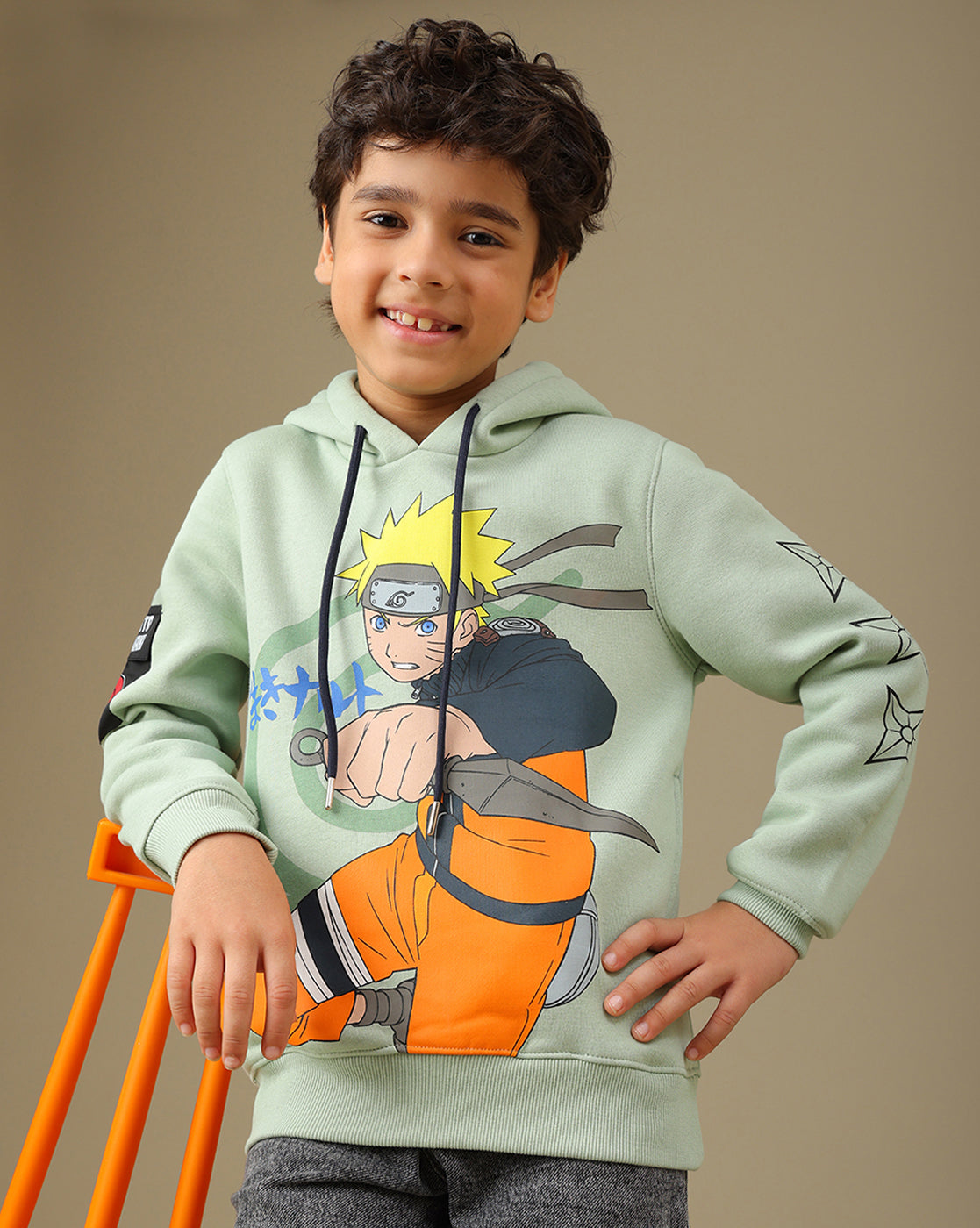 Naruto Printed Regular Fit Hoodie For Boys