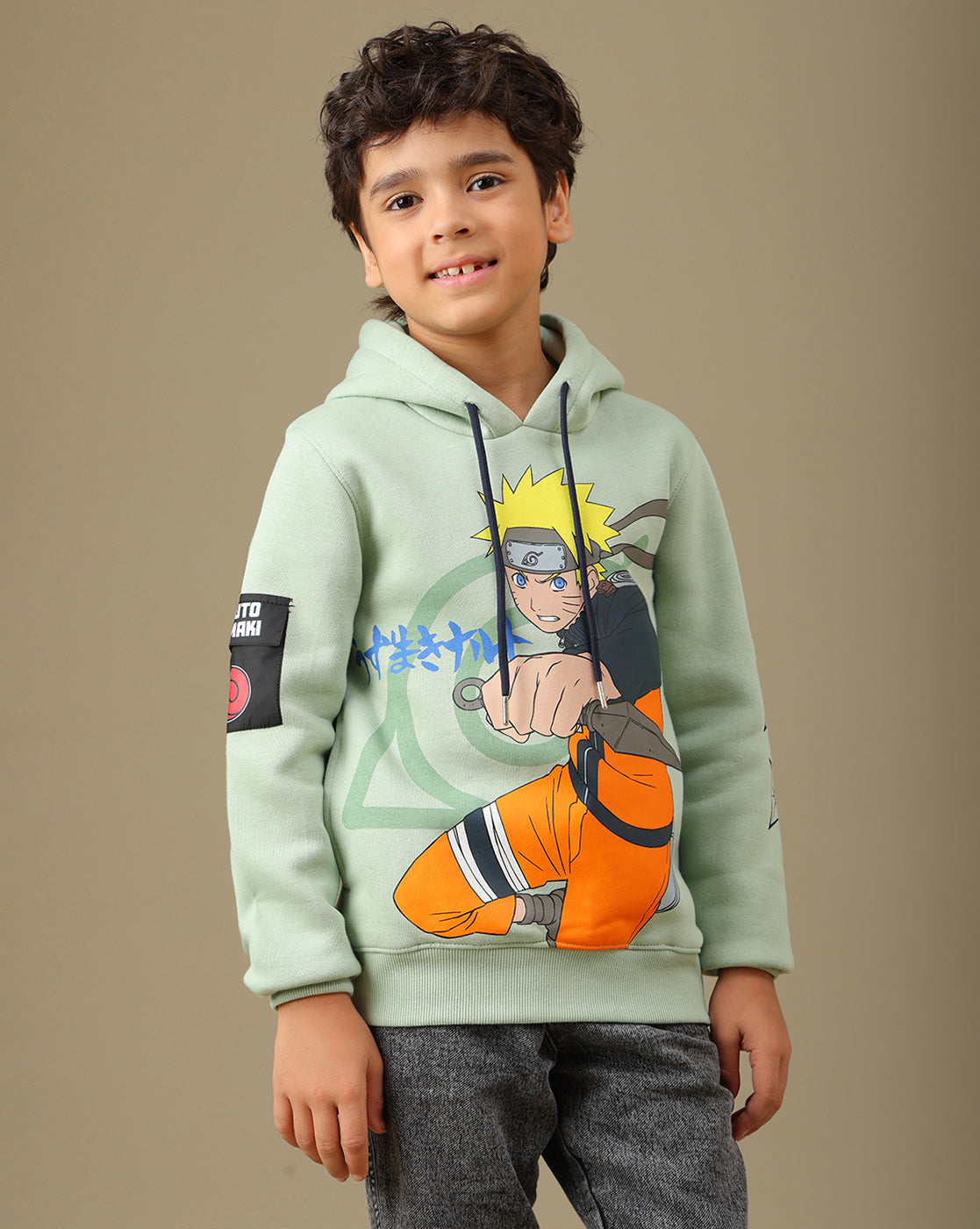 Naruto Printed Regular Fit Hoodie For Boys