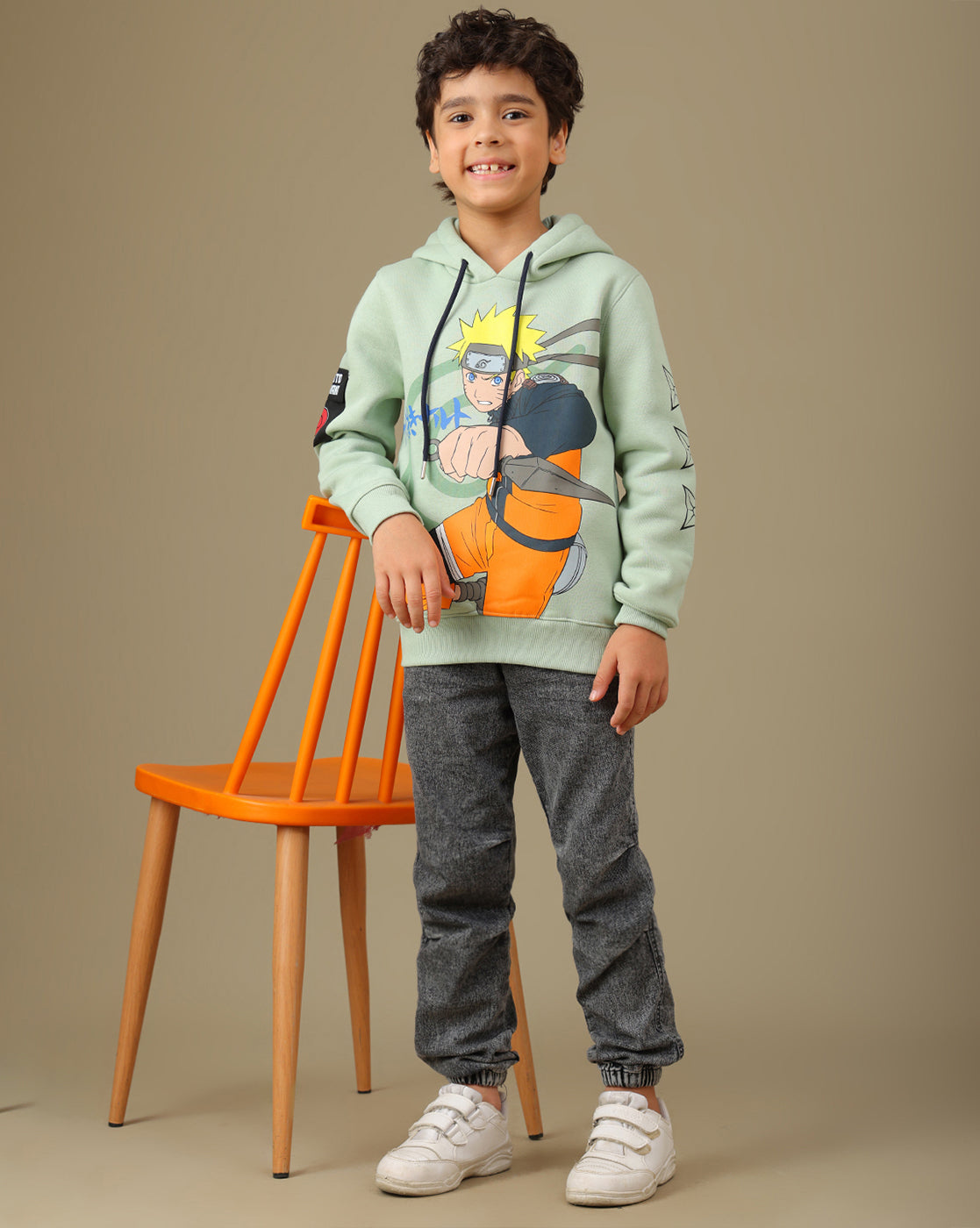 Naruto Printed Regular Fit Hoodie For Boys