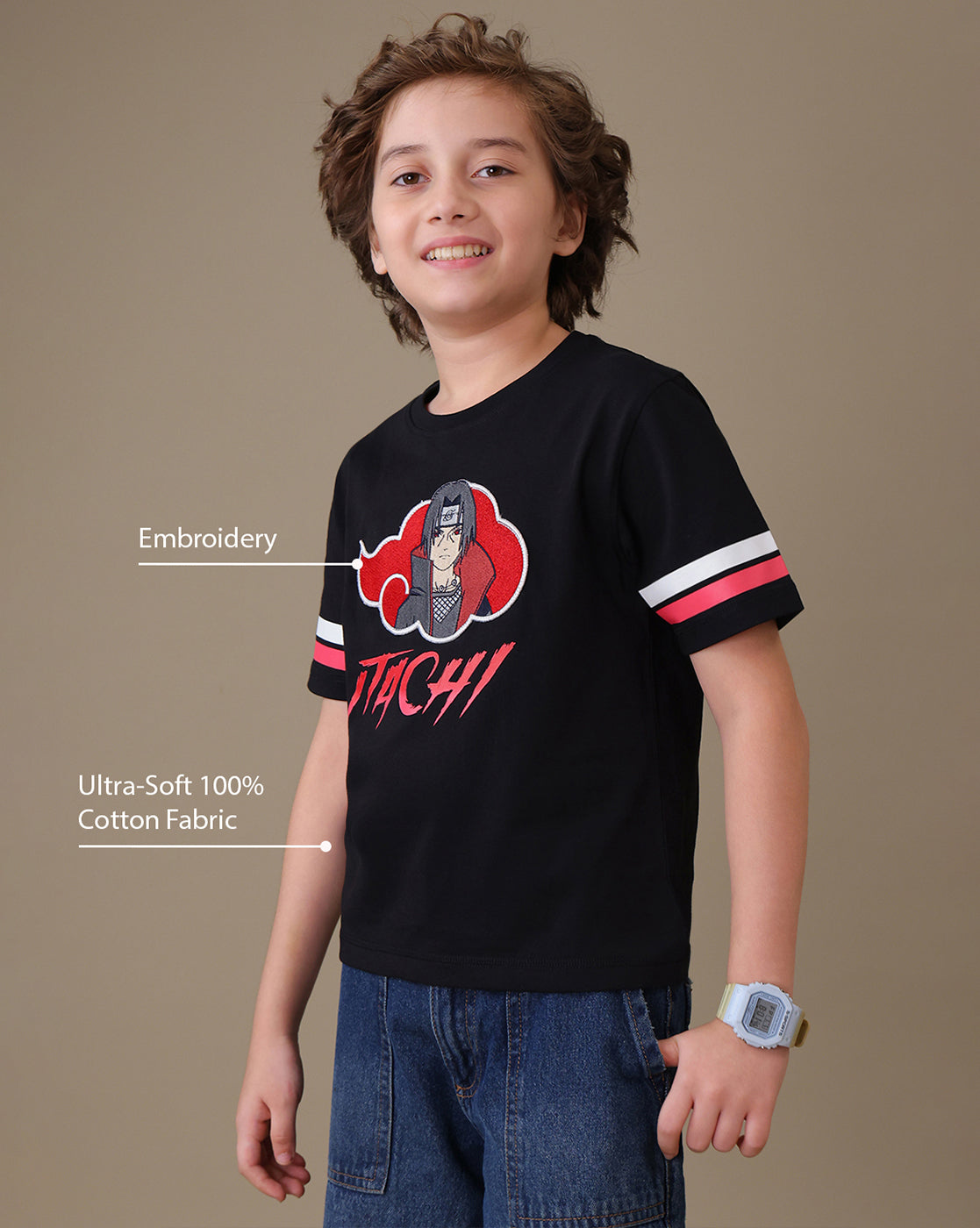 Naruto Itachi Regular Fit Tshirt Boys