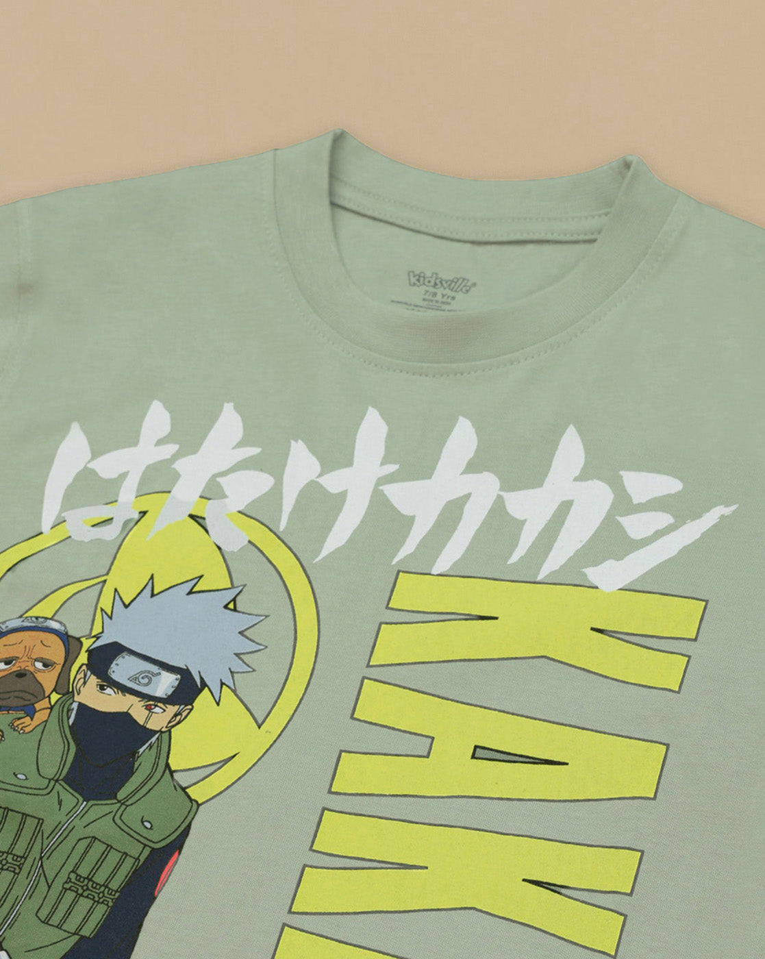 Kakashi Printed Regular Fit Tshirt For Boys