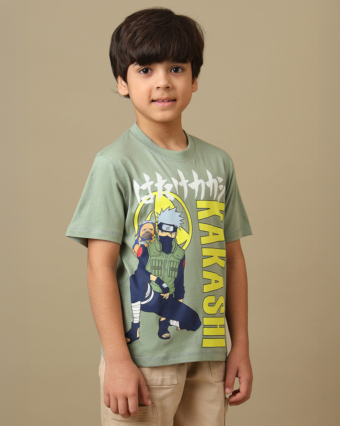 Kakashi Printed Regular Fit Tshirt For Boys