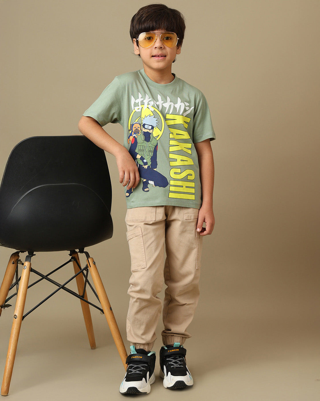 Kakashi Printed Regular Fit Tshirt For Boys