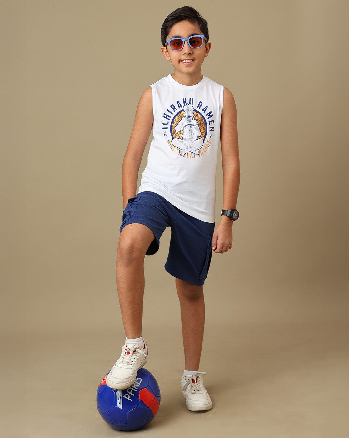 Naruto Shippuden Printed Vest For Boys