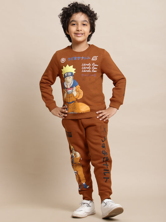 Naruto Printed Sweatshirt & Joggers Co-Ords-Set For Boys