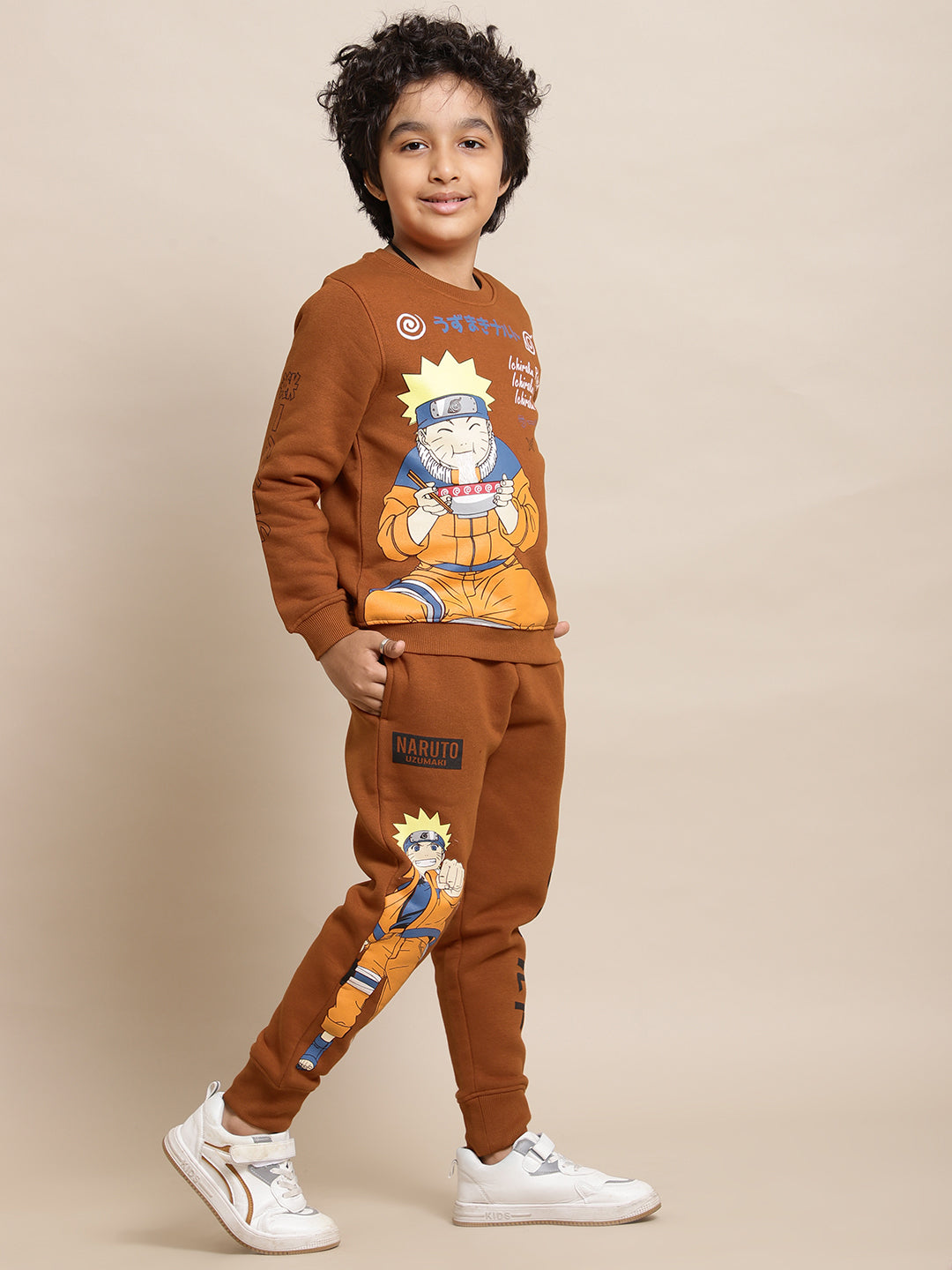 Naruto Printed Sweatshirt & Joggers Co-Ords-Set For Boys